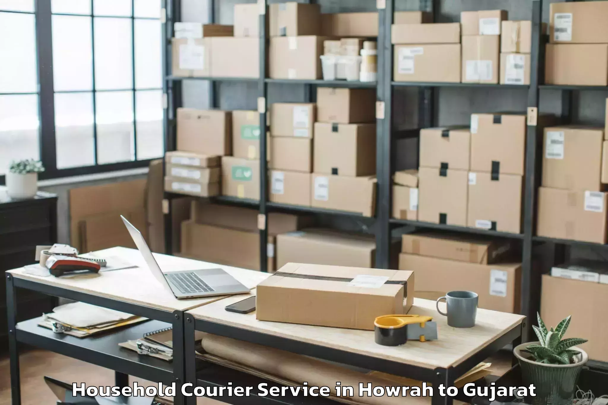 Howrah to Keshod Household Courier Booking